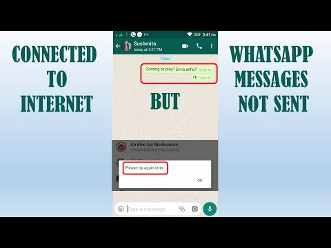 Whatsapp 메시지가 전달되지 않음 (시계 기호로 보류 중)-수정 됨