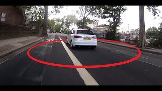 Dilly-Dallying Audi Driver Left Hooks Cyclist