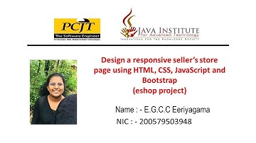 Web Project Task 15 | eshop web application | Java Institute | 1st Year | E.G.C.C Eeriyagama