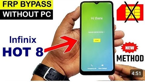 INFINIX HOT 8 X650C FRP LOCK/GOOGLE ACCOUNT BYPASS WITHOUT PC NEW METHOD😱😱😱