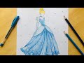 PRINCESS CINDERELLA Easy Step By Step Drawing Disney Princess BUDGET ART Barbie 