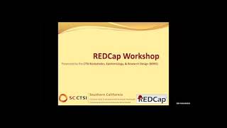 Virtual BERD REDCap Workshop: October 8, 2021