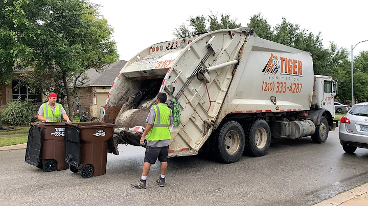 Tiger Sanitation: Roaring Mack MRU McNeilus Rear Loader Garbage Truck