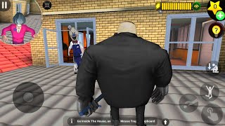 ICE SCREAM & SECURITY BORIS Enter In Miss T House - Scary Teacher 3D New Prank Funny Android game