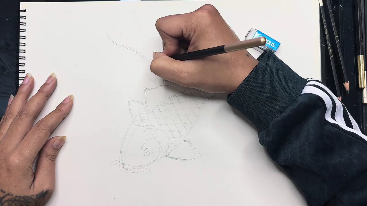 Dễ Dàng Vẽ CÁ CHÉP với Kỹ Thuật Đơn Giản!