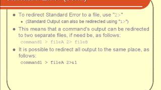 VTC Player   Unix Shell Fundamentals, Standard Error