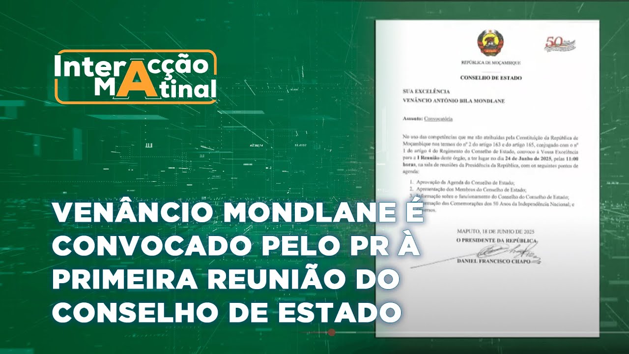 #InteraccaoMatinal: Venâncio Mondlane é convocado pelo PR à primeira reunião do Conselho de Estado