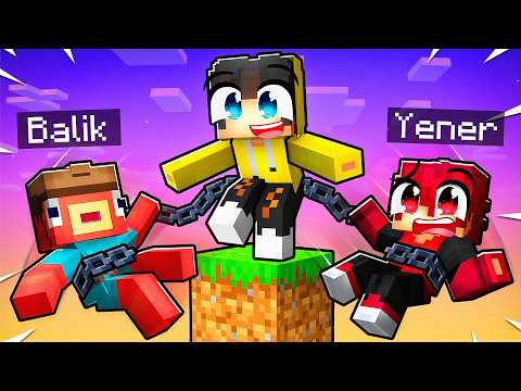 Tek Blokta Arkadaşlarımı BAĞLAYARAK Trolledim! 🤣 | Minecraft