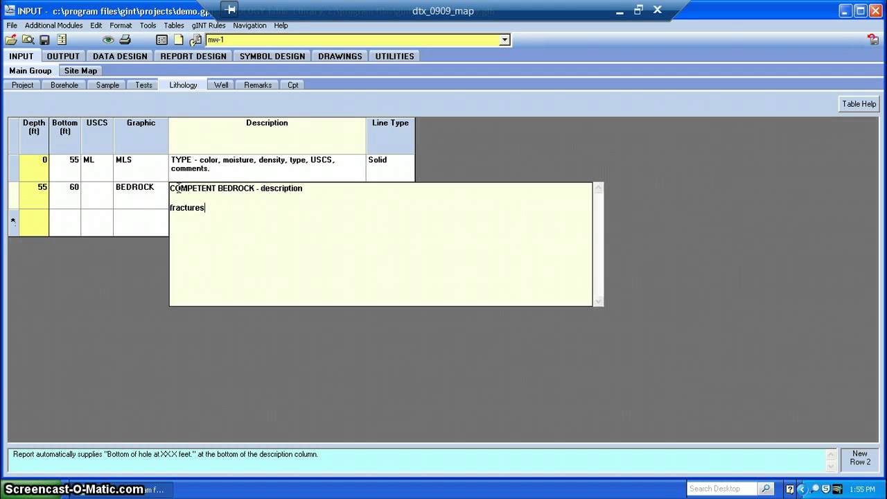 Boring Logs using gINT - YouTube