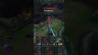 (Nomi) Xayah QUADRA KILL | EUW Grandmaster Patch 26.10 #shorts