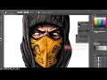 Scorpion | Mortal Kombat - Adobe Illustrator - Speed Art Process
