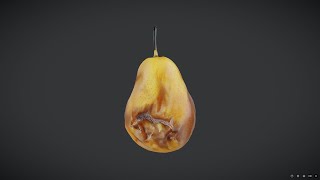 Rotten Pear 2 - low poly PBR 3d model