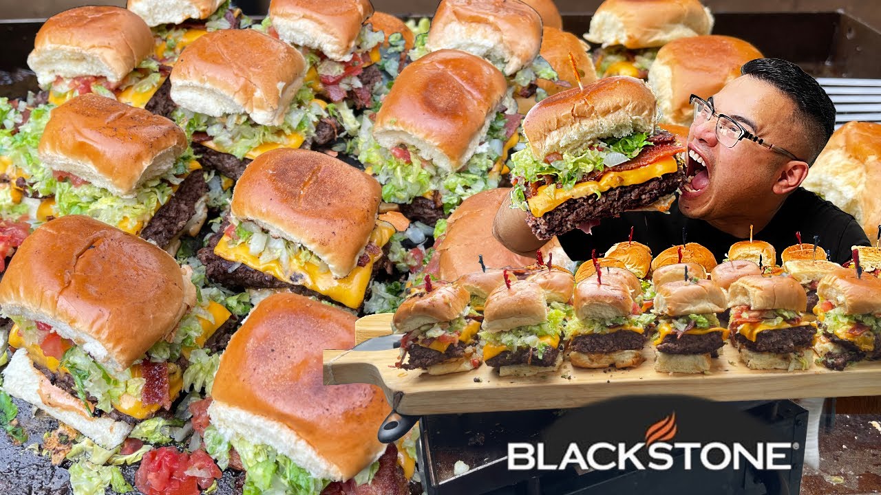 BURGER SLIDERS On The BLACKSTONE - YouTube