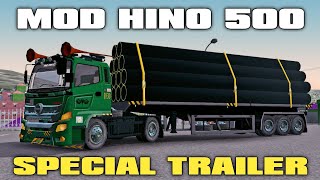 SHARE MOD TRUCK HINO 500 TRAILER TERBARU BY ADE ISKANDAR || BUSSID V3.6.1