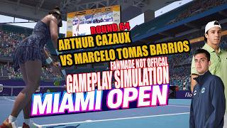 Miami Open |  Arthur Cazaux   vs Marcelo Tomas-Barrios     | [20 MAR 2026] | Gameplay Simulation