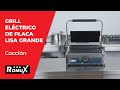 Vídeo: Grill Industrial Eléctrico de 43 cm Sobremesa con Superficie Inferior Lisa ®Romux