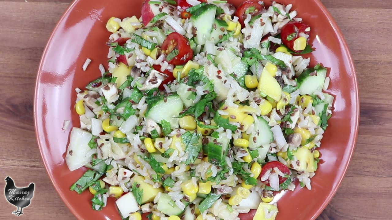 BROWN RICE SALAD SWEET CORN SALAD Healthy Salad Easy Vegetable