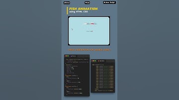 FISH ANIMATION using html css #html #css #programming #coding #fish