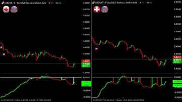 USDCAD USDCHF FOREX LIVE EDUCATIONAL CHART ( CAD, CHF )