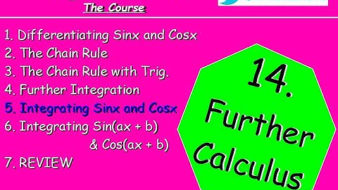14.5 Further Calculus 5. Integrating Sinx and Cosx - Higher Maths Lessons - @MrThomasMaths SQA