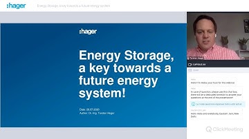 Webinar replay: Energy Storage: a key towards future energy systems