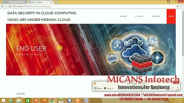 Data security in cloud computing using AES under HEROKU cloud- IEEE PROJECTS 2018