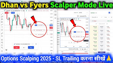 Dhan Vs Fyers Chart Scalper Mode Live Demo | Option Scalping SL Trailing on Chart Live Demo✅