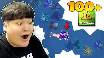 What if 100 PLAYERS playing Geometry Dash together💀