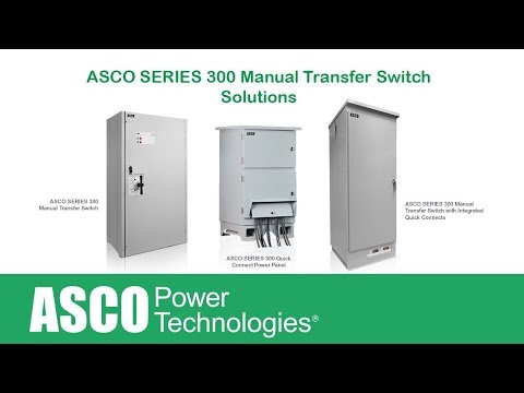 ASCO SERIES 300 Manual Transfer Switch Solutions