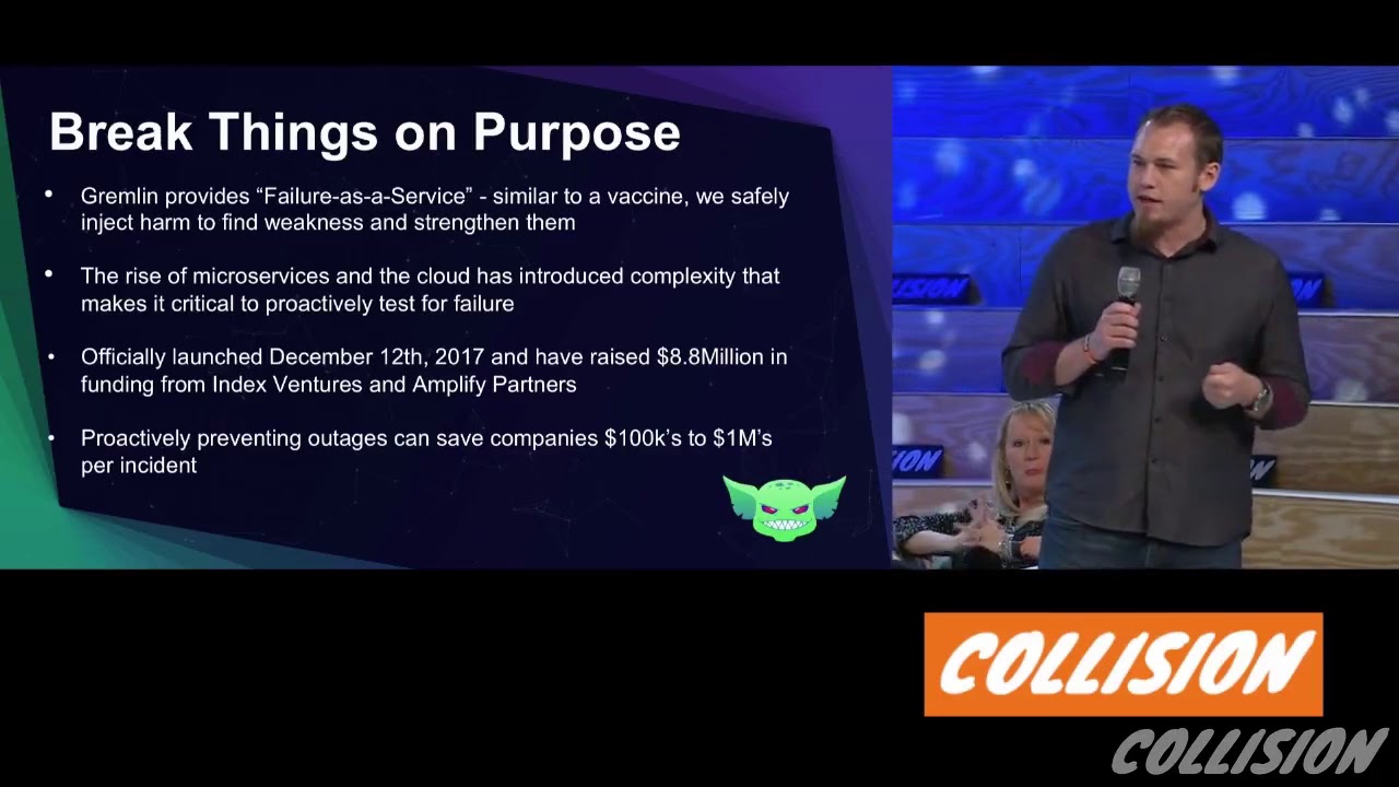 Gremlin CEO discussing Chaos Engineering at Collision Conference 2018 ...