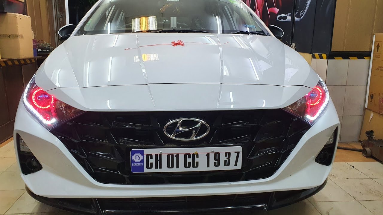 New i20 (2021) Custom Headlamps + Red eyes + Matrix Drls + HC 5 Bixenon
