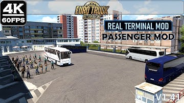 Euro Truck Bus Job (Terminal & Passenger Mod) New Update for V1.41.1 | w/ Bus stations and Bus stops