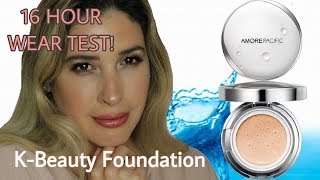 AMOREPACIFIC COLOR CONTROL CUSHION FOUNDATION REVIEW! | 16 HOUR WEAR TEST! | Demo and Review
