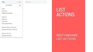 Restyaboard - How to Set List Options