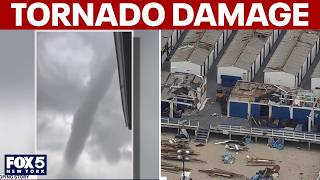 Long Island tornado cleanup underway in Atlantic Beach