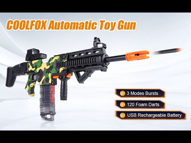 Automatic Toy Gun For Nerf Guns Sniper Soft Bullets, 3 Modes Diy