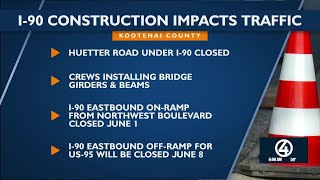 I-90 construction impacts traffic in North Idaho
