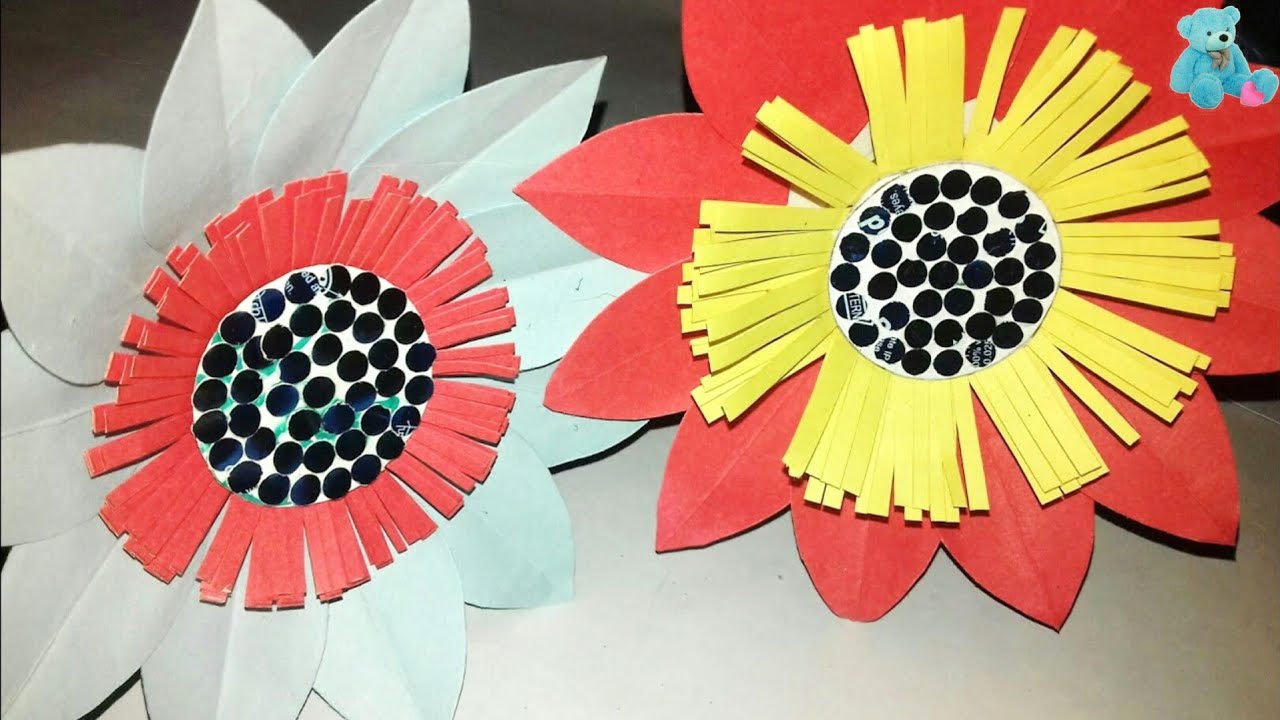 How To Make Easy Paper Flower | Making Flowers Out Of Paper | Paper Flower Making | Diy Paper Crafts