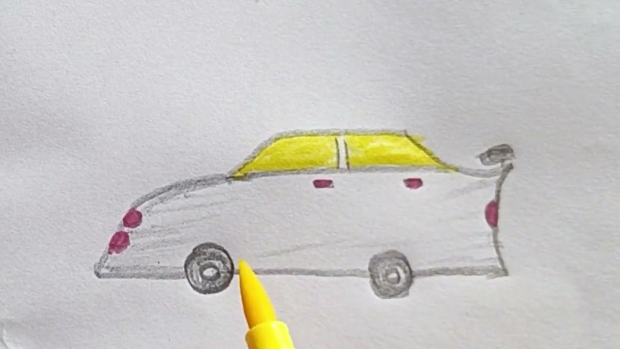 car drawing and colouring video 