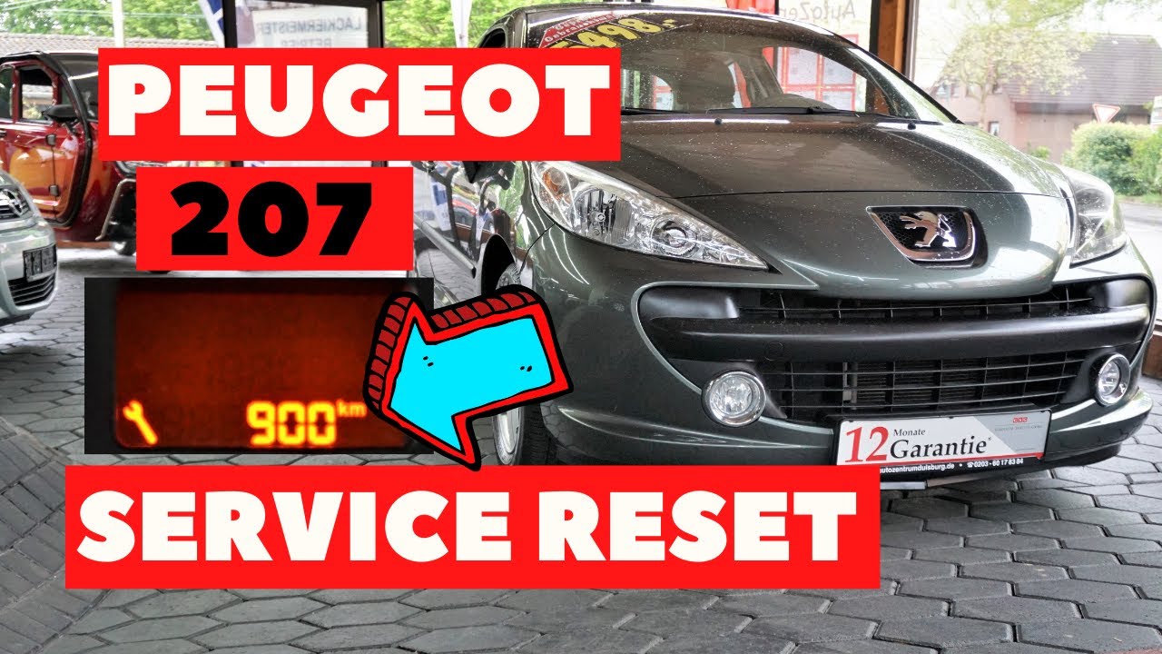 Peugeot 207 Service Zurückstellen SERVICE RESET YouTube