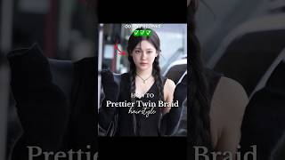 How to get Prettier Twin Braid Hairstyle ✨🎀 Hope you guys like it 🥰🫶🏻 #braids #hairtutorial