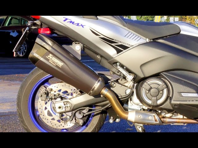 T MAX AKRAPOVIC EXHAUST SOUND NO DB KILLER - YouTube