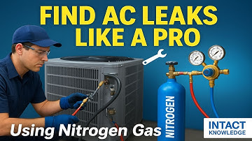 AC Refrigerant Leak Test Using Nitrogen Gas | Working Animation | HVAC Leak Testing Tutorial"