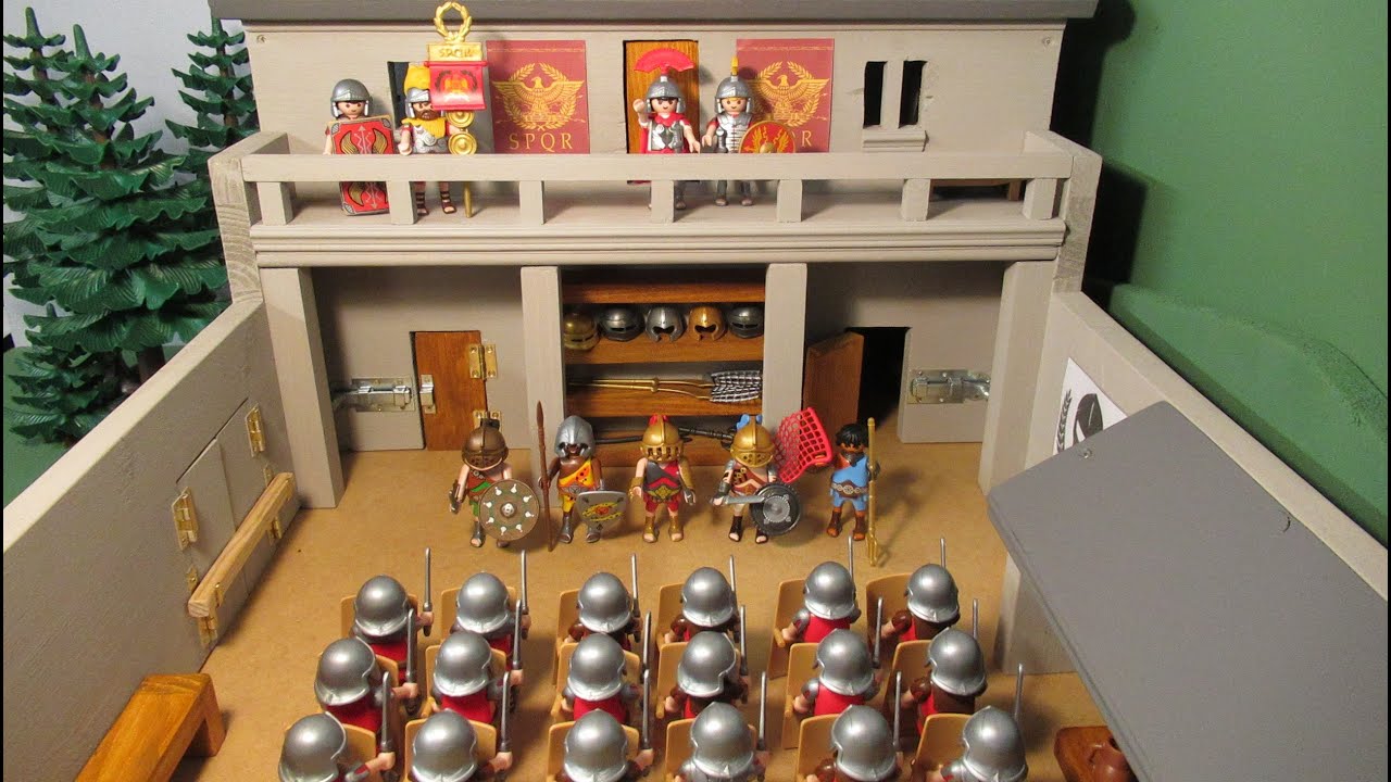 Gladiateurs VS Romains ! Bataille épic Spartacus ! Stop motion Playmobil !