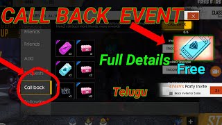 Free fire new event call back full details in telugu/ how to get
diamond vouchers