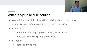 Public Disclosures Explained - Patent Writing Course