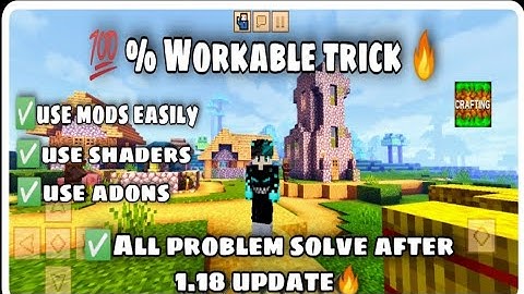 How to add shaders and mods in crafting and building after new 1.18 update 🥰🥰 || All problems fix😘