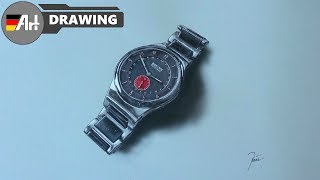 How I Draw A Watch (Bering Ceramic) - Speed Drawing