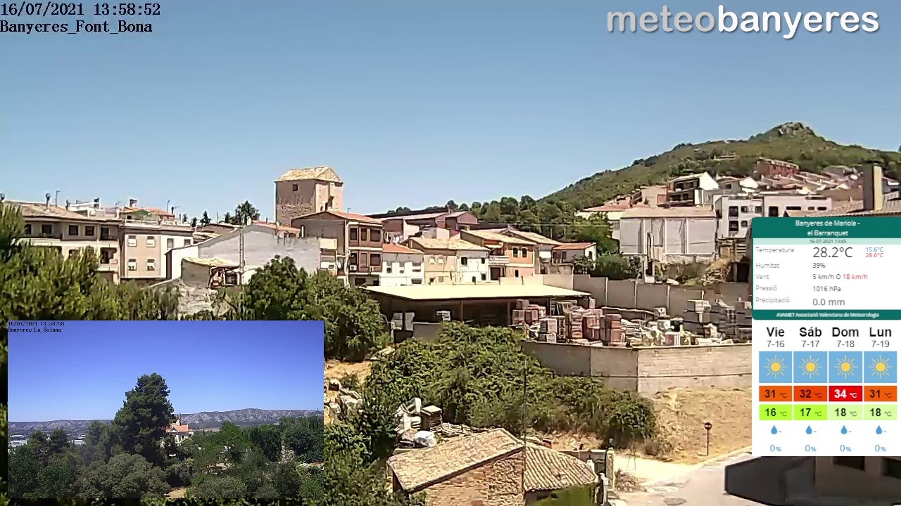 🔴 Banyeres de Mariola | Alicante en Directe - Meteo Live Webcam -  MeteoBanyeres.net