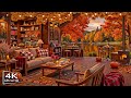 Chill Autumn Day &amp; Warm Piano Jazz Music 🍂 Cozy Coffee Shop Ambience with Smooth Jazz Music to Relax